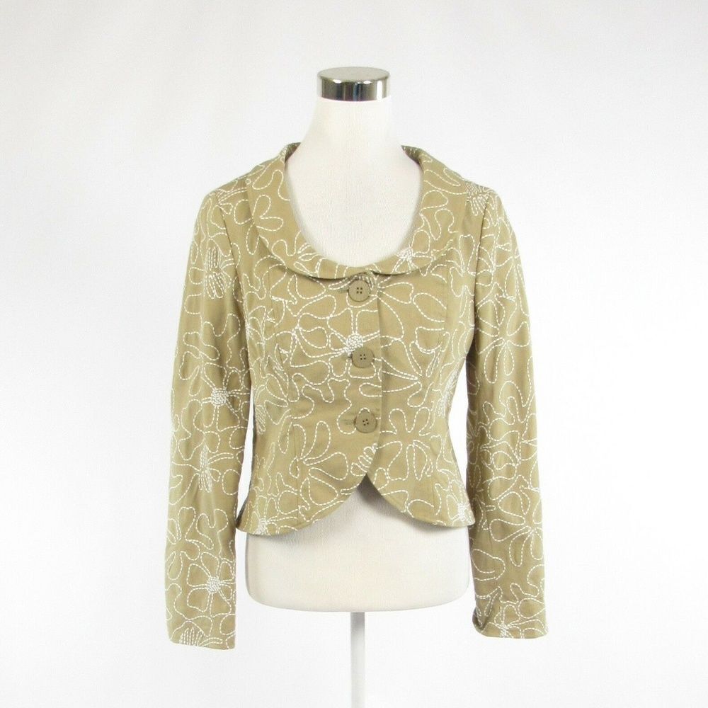 Worth beige cotton blend jacket 10